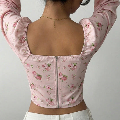 Damen Bluse Blumenmuster Norvielle
