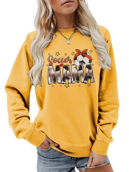 Damen Sweatshirt Soccer Mama Aufdruck Bequem Norvielle