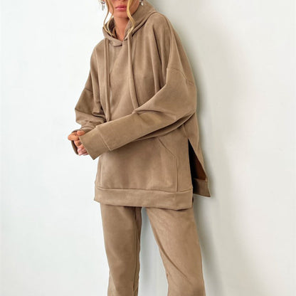 Damen Sweatanzug mit Kapuze Elastischer Bund Norvielle