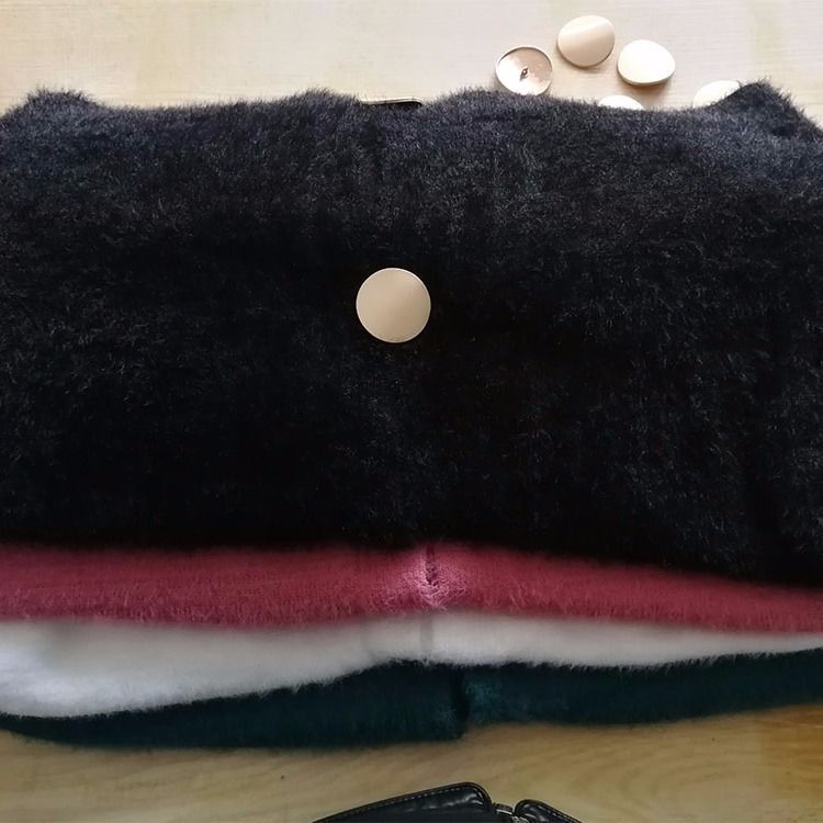 Damen Strickjacke Kuschelig Große Knöpfe Norvielle
