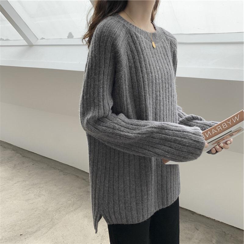 Damen Rippenstrickpullover Gemütlich Norvielle