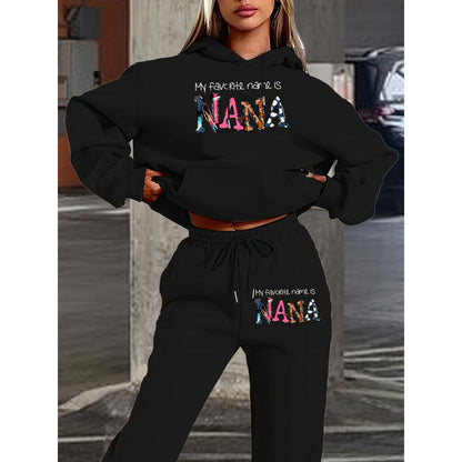 Damen Jogginganzug Bequem Mit Schriftzug Norvielle