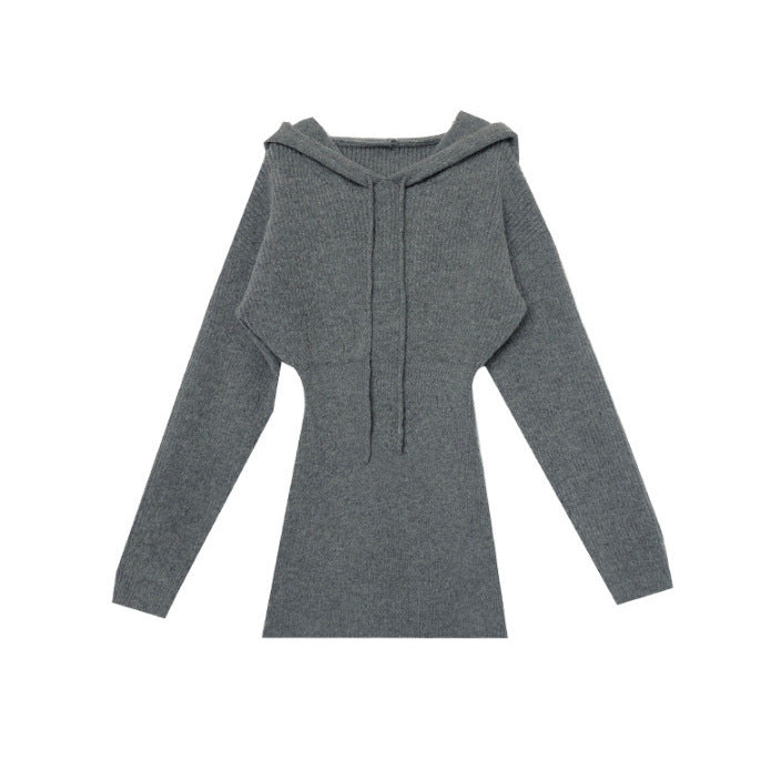 Damen Hoodie-Kleid Lässiger Schnitt Baumwolle