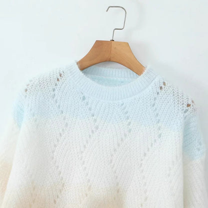 Damen Strickpullover Komfortabel Weich Pastellfarben