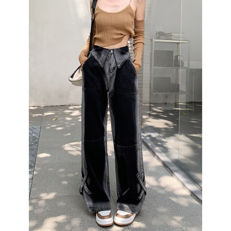Damen Weite Jeans Norvielle Mit Seitenschlitzen - Norvielle
