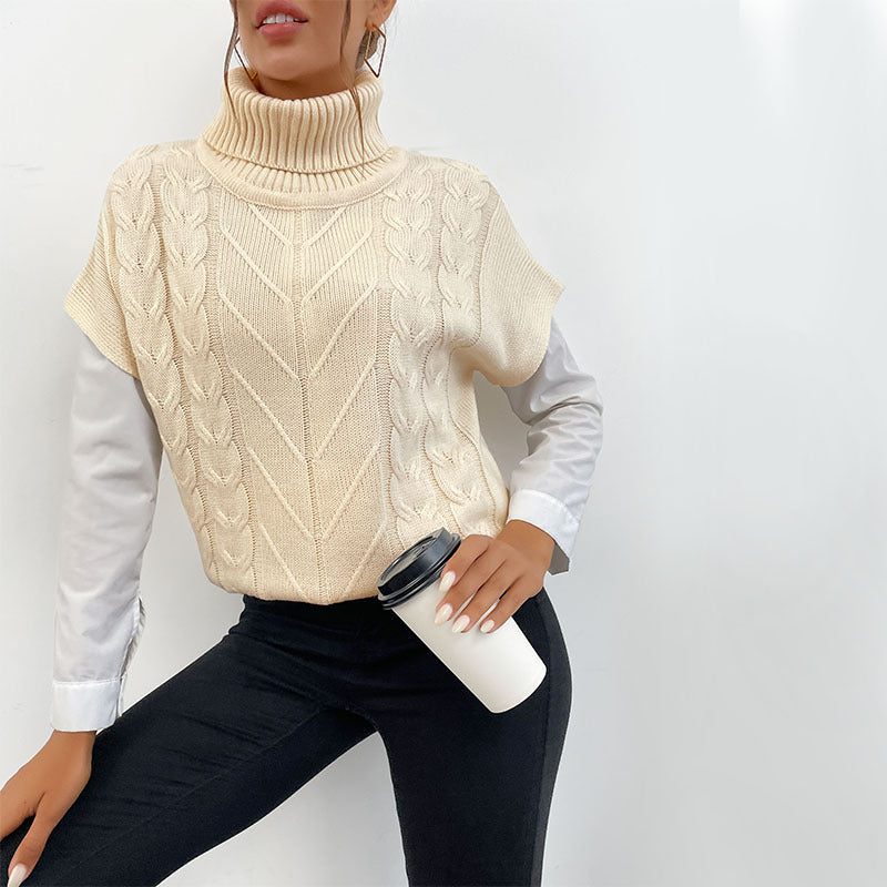 Damen Strickpullover Stehkragen Norvielle - Norvielle