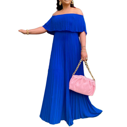 Damen Off-Shoulder Maxikleid Trendig Norvielle