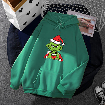 Damen Kapuzenpullover Grinch Motiv Norvielle