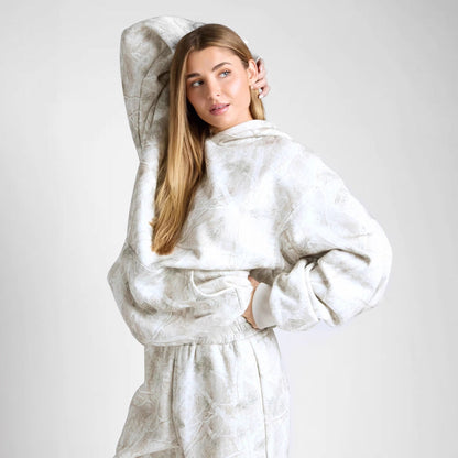 Damen Oversized Kapuzenpullover Camouflage Norvielle