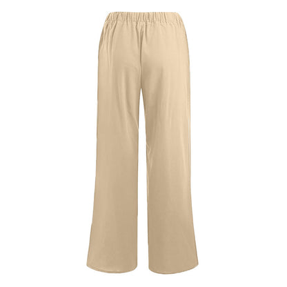 Damen Weite Leinenhose Bequem Norvielle