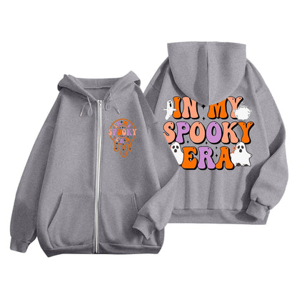 Damen Kapuzenjacke mit Aufdruck und Kängurutaschen