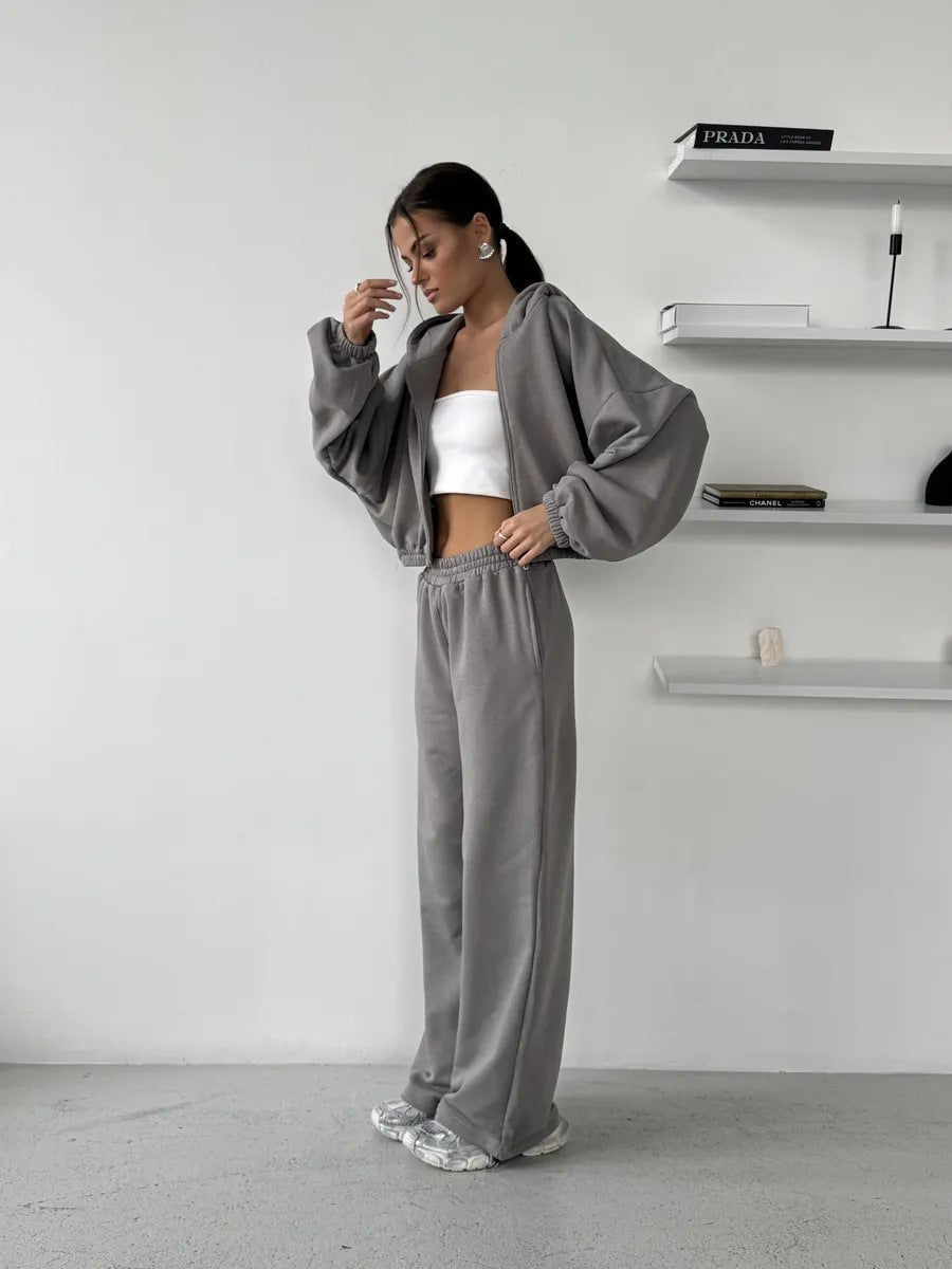 Damen Kapuzen-Sweater Voluminöse Ärmel Norvielle