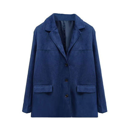 Damen Blazerjacke Mikrofaser Weich