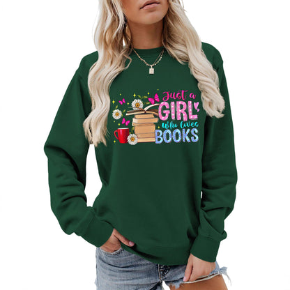 Damen Sweatshirt Buchmotiv Lässig Norvielle