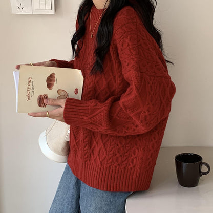Damen Grobstrickpullover Strukturiertes Muster Norvielle - Norvielle