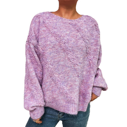 Damen Pullover Diagonales Strukturdesign Norvielle
