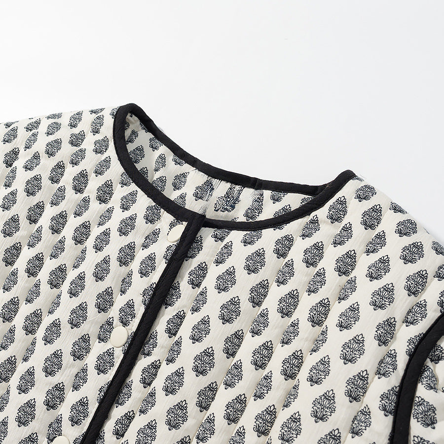 Damen Steppjacke Muster Praktische Taschen Norvielle