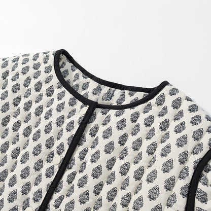 Damen Steppjacke Muster Praktische Taschen Norvielle