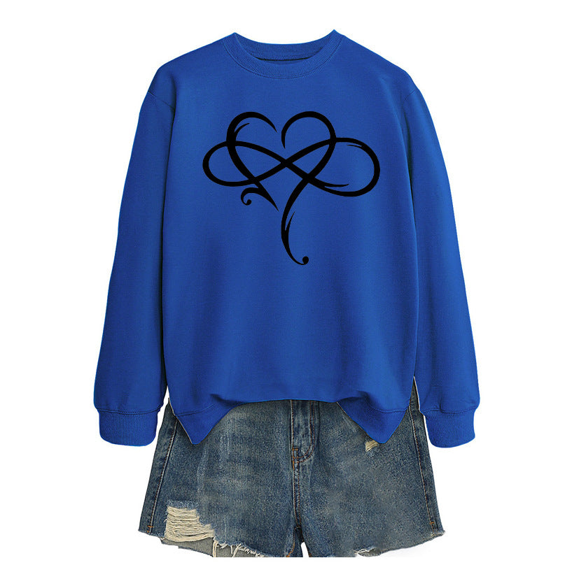 Damen Sweatshirt Herzdesign Entspannt Norvielle