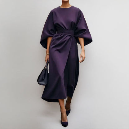 Damen Maxikleid Lässiger Schnitt Voluminöse Ärmel Norvielle