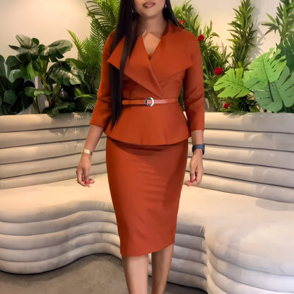 Damen Business Kleid mit abnehmbarem Gürtel Norvielle - Norvielle
