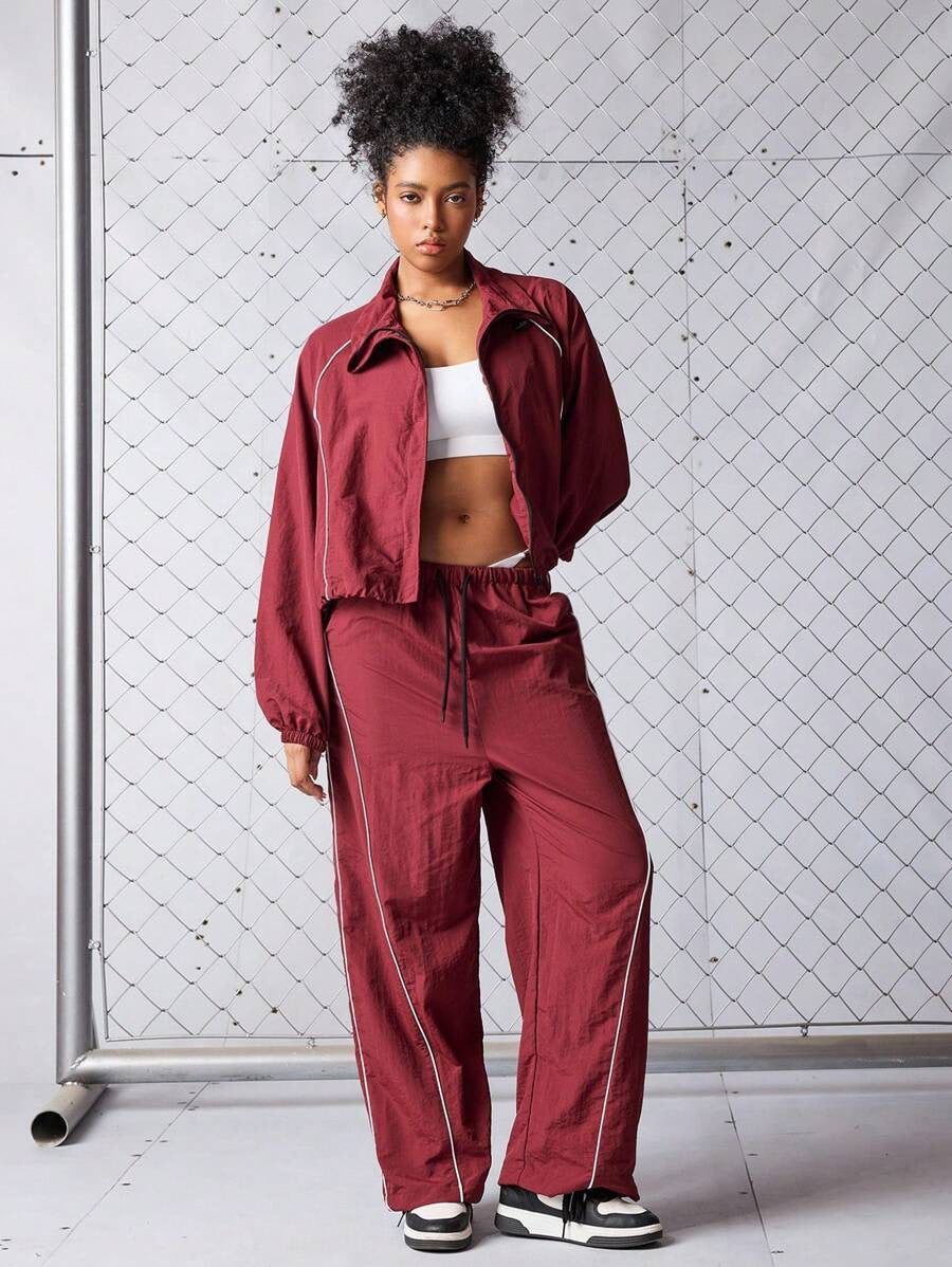 Damen Sportjacke Elastisch Hochkragen Norvielle