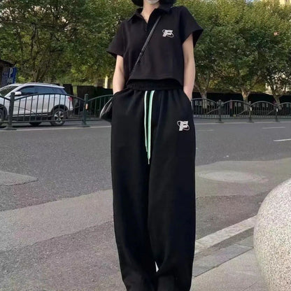 Damen Sportset Kurzes Oberteil Jogginghose Norvielle - Norvielle