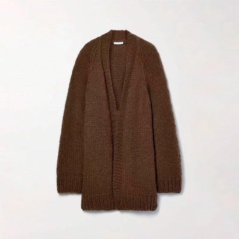 Damen Übergrößen Strickmantel Norvielle