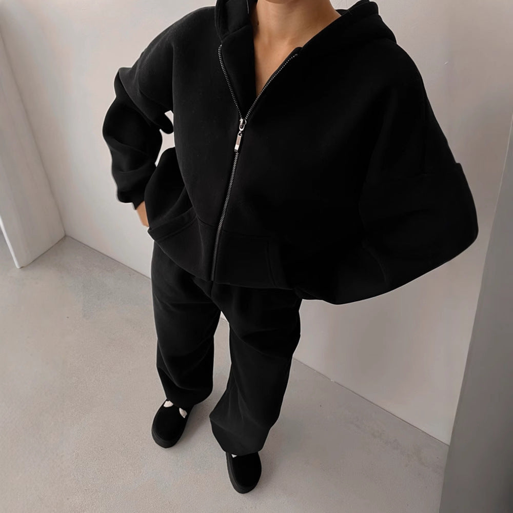 Damen Sportanzug Kapuzenjacke Jogginghose Norvielle Grau