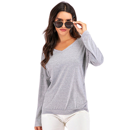Damen Oberteil Elegantes Design Tiefes Rückendesign Lässiger Schnitt