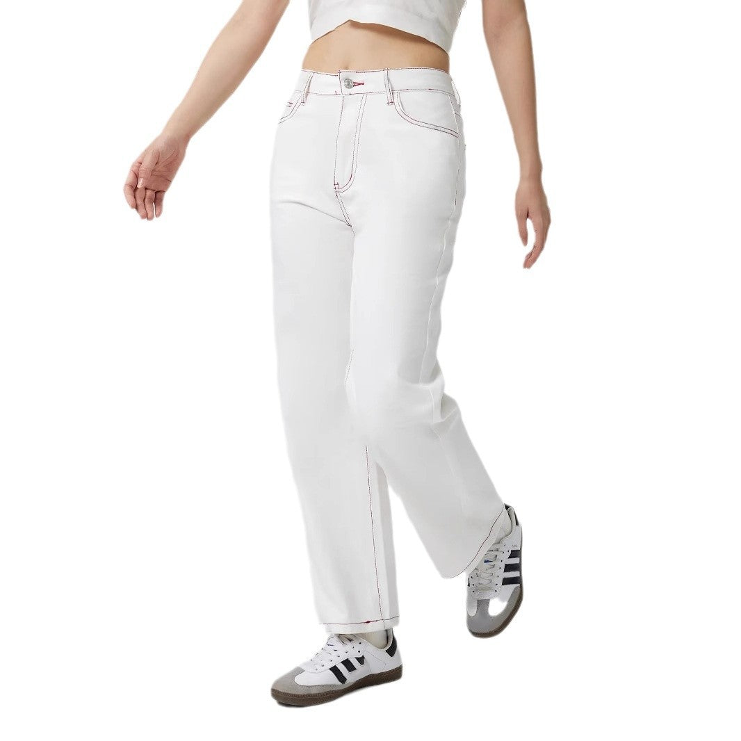 Damen Jeans mit Stickereien Blumenmuster Norvielle