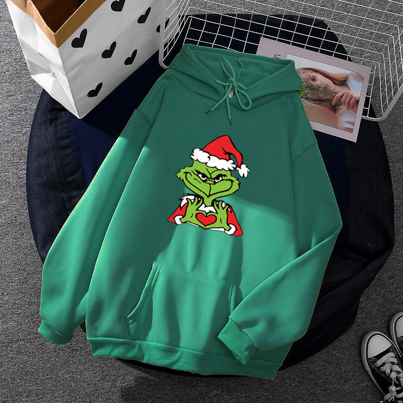 Damen Kapuzenpullover Grinch Motiv Norvielle