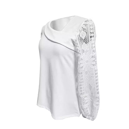 Damen Bluse Spitzeneinsätze Eleganter Schnitt Norvielle