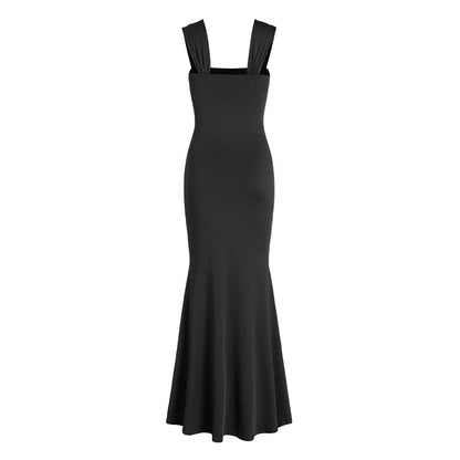 Damen Maxikleid Figurbetont Drapierung Norvielle