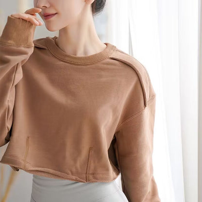 Damen Cropped Pullover Trendig Norvielle