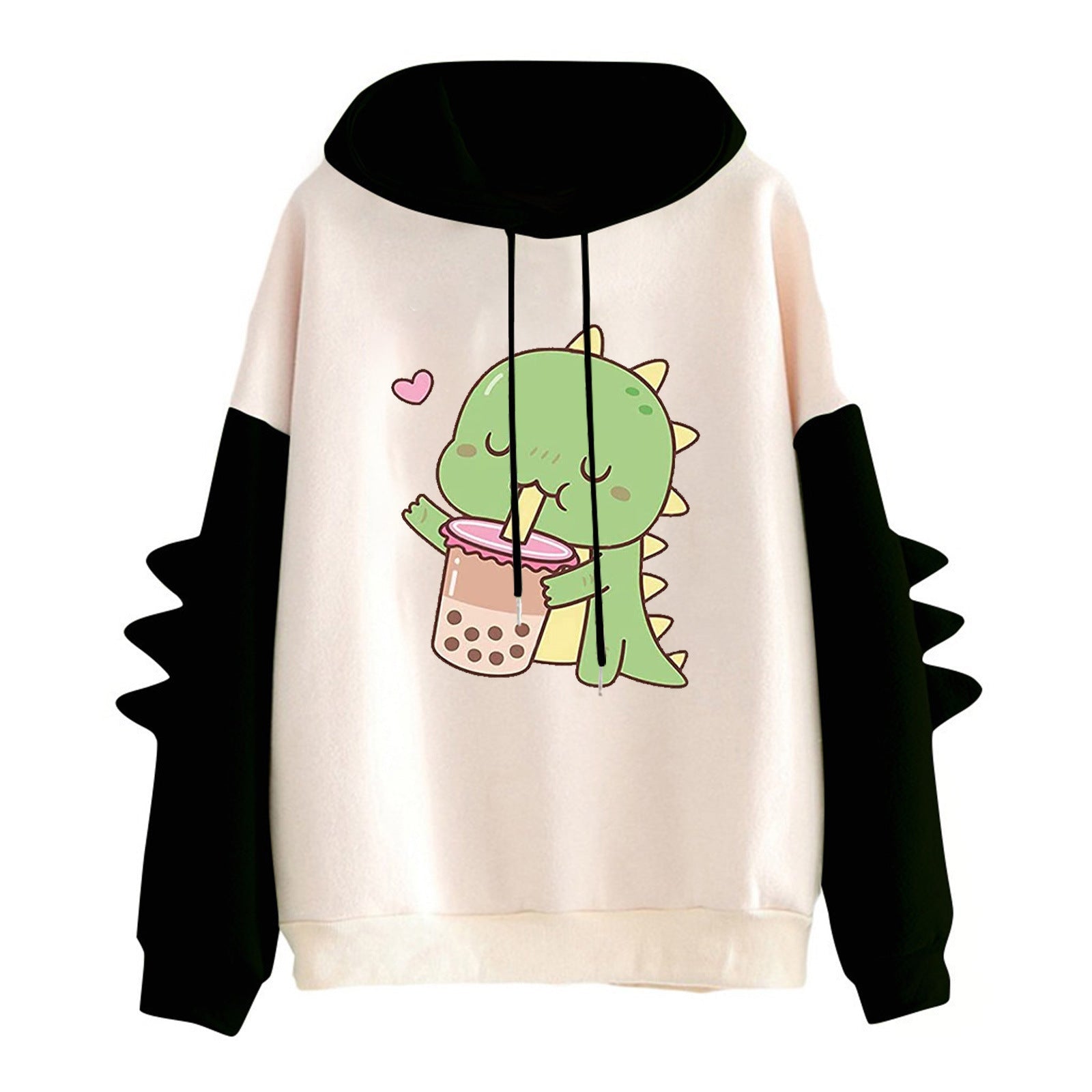 Damen Kapuzenpullover Niedliches Dinosauriermotiv Ergonomischer - Norvielle