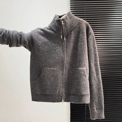 Damen Thermostrickjacke Norvielle Hochschließend Kragen 2 Taschen