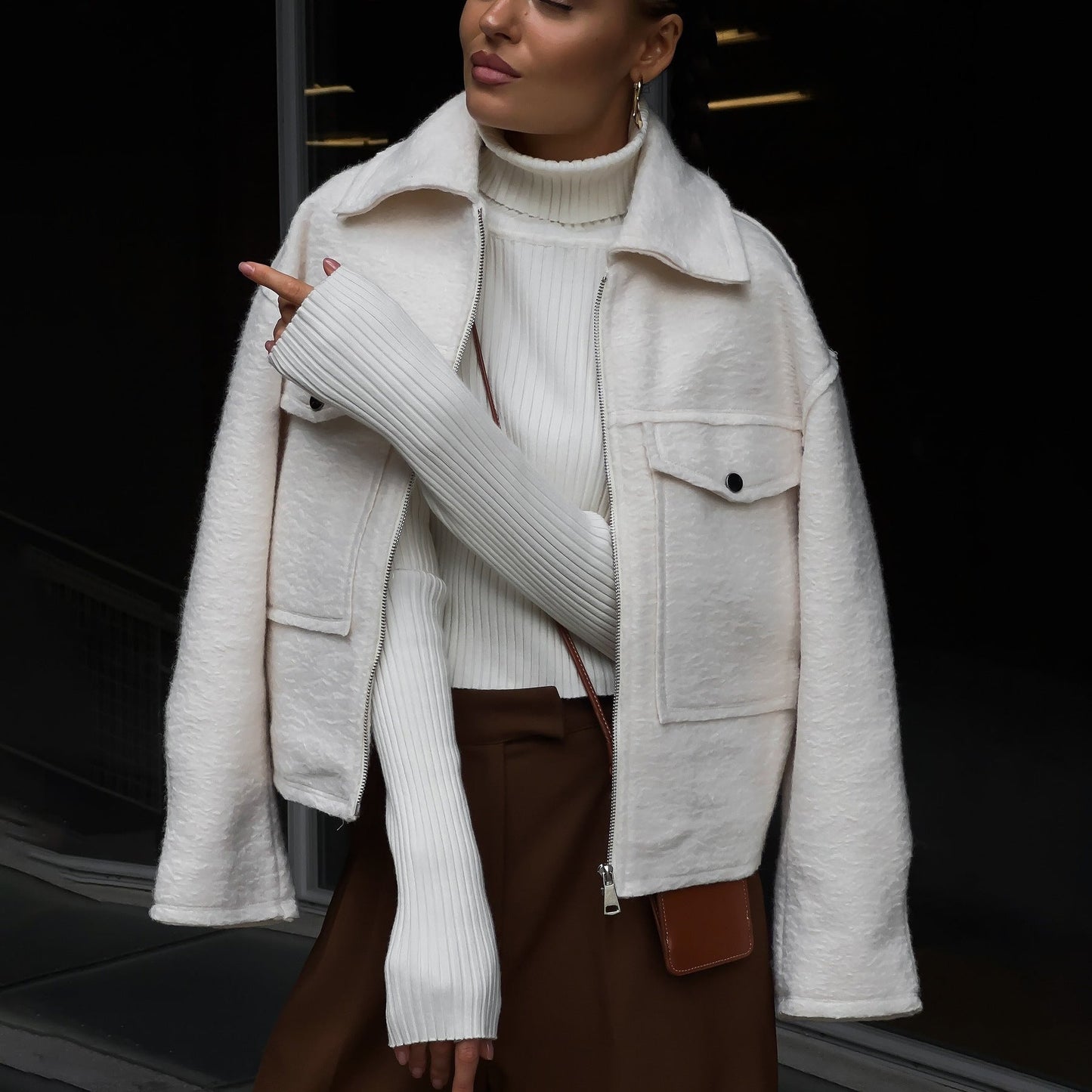 Damen Kurzjacke mit Taschen Norvielle - Norvielle