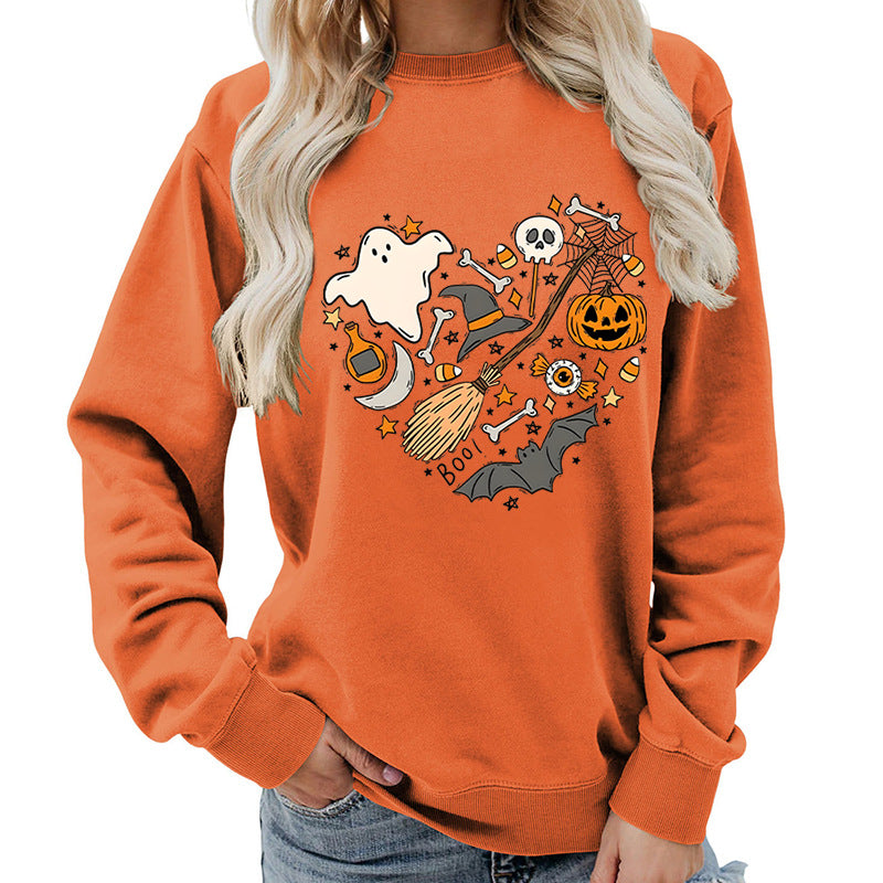Damen Halloween Sweatshirt Kreatives Motiv