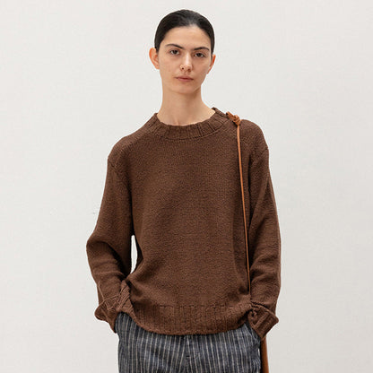 Damen Strickpullover Weit Elastischer Saum Norvielle