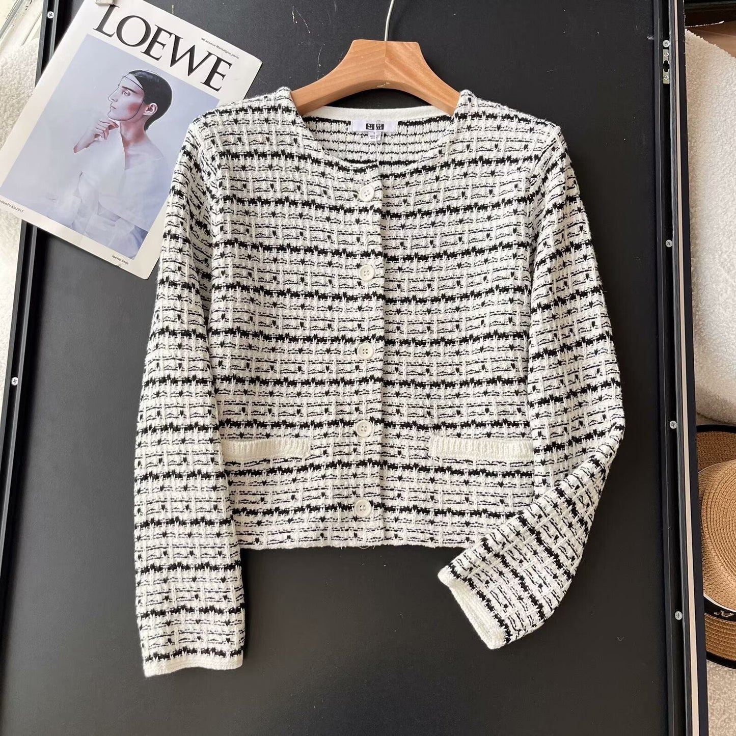 Damen Strickcardigan Strukturiertes Muster Norvielle