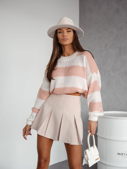 Damen Strickpullover Voluminöse Ärmel Modern Norvielle