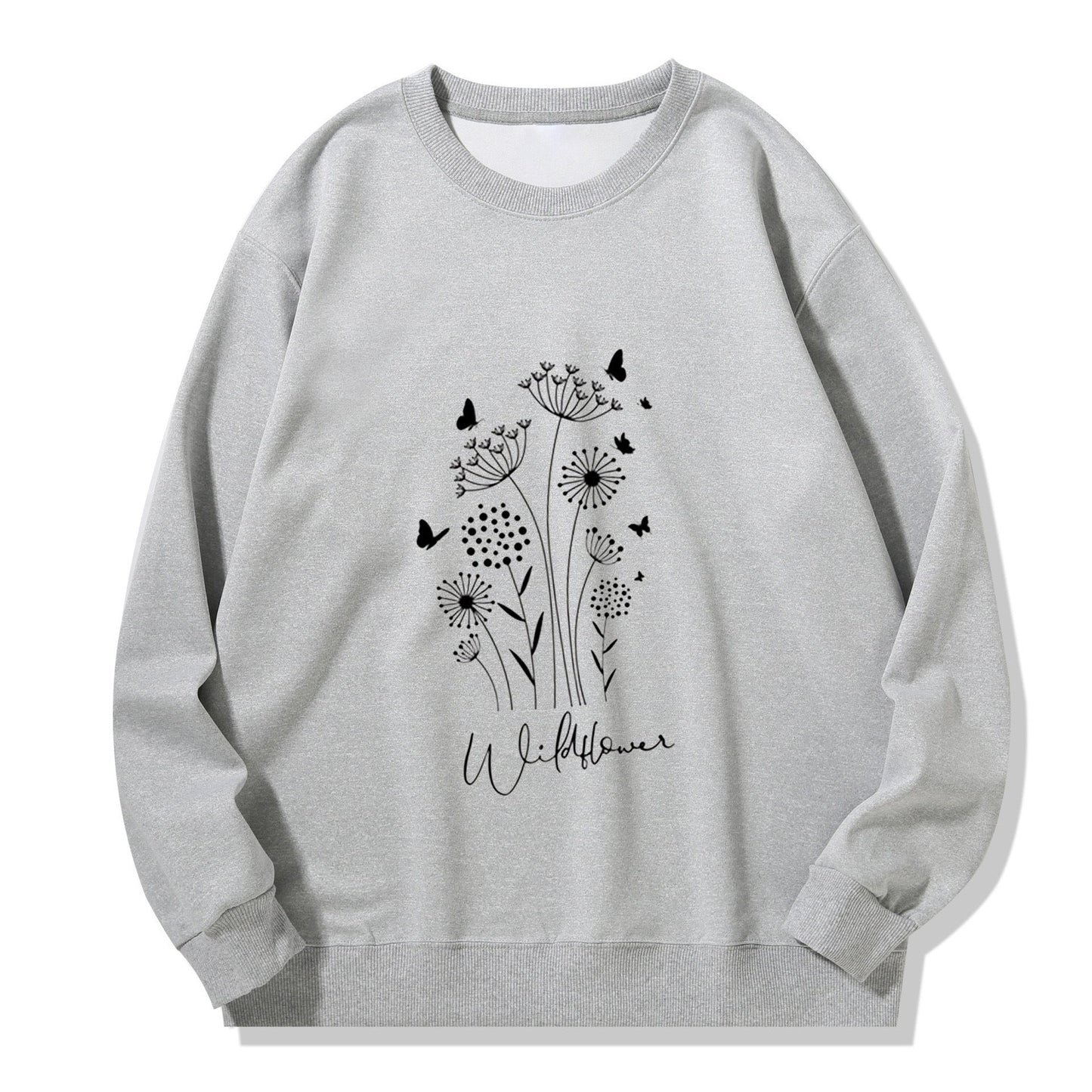 Damen Sweatshirt Floralmuster Kuschelig Weich Norvielle
