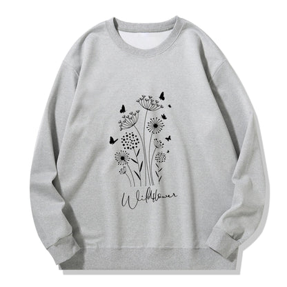 Damen Sweatshirt Floralmuster Kuschelig Weich Norvielle