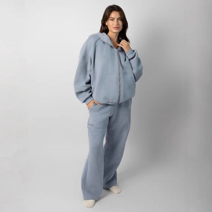 Damen Sportset Zip-Hoodie Jogginghose Norvielle