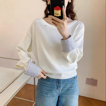 Damen Pullover Lässig Abnehmbarer Innenarm Norvielle