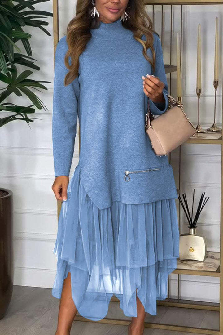 Damen Hoodie-Kleid mit Tüll Norvielle