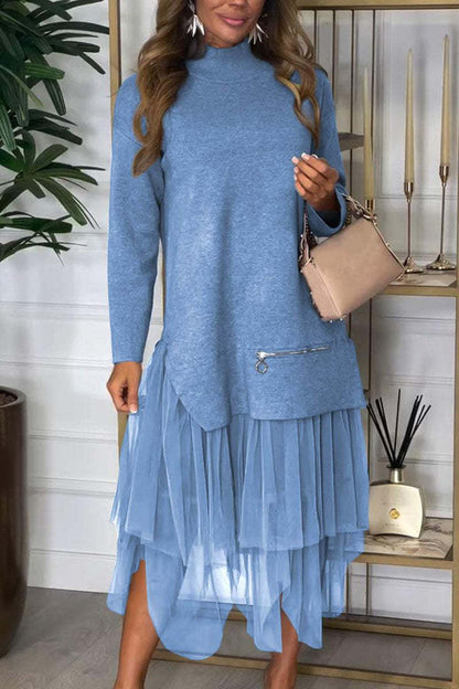 Damen Hoodie-Kleid mit Tüll Norvielle