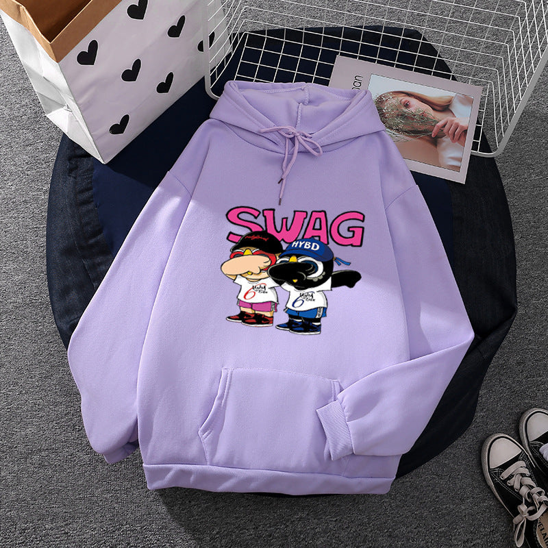 Damen Hoodie Cartoon-Design Norvielle