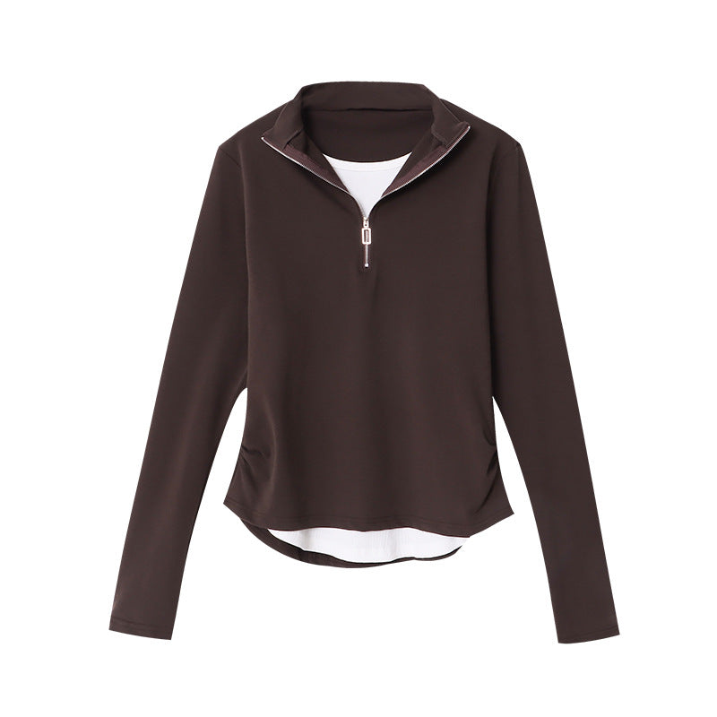 Damen Hochgeschlossener Pullover Reißverschluss Norvielle